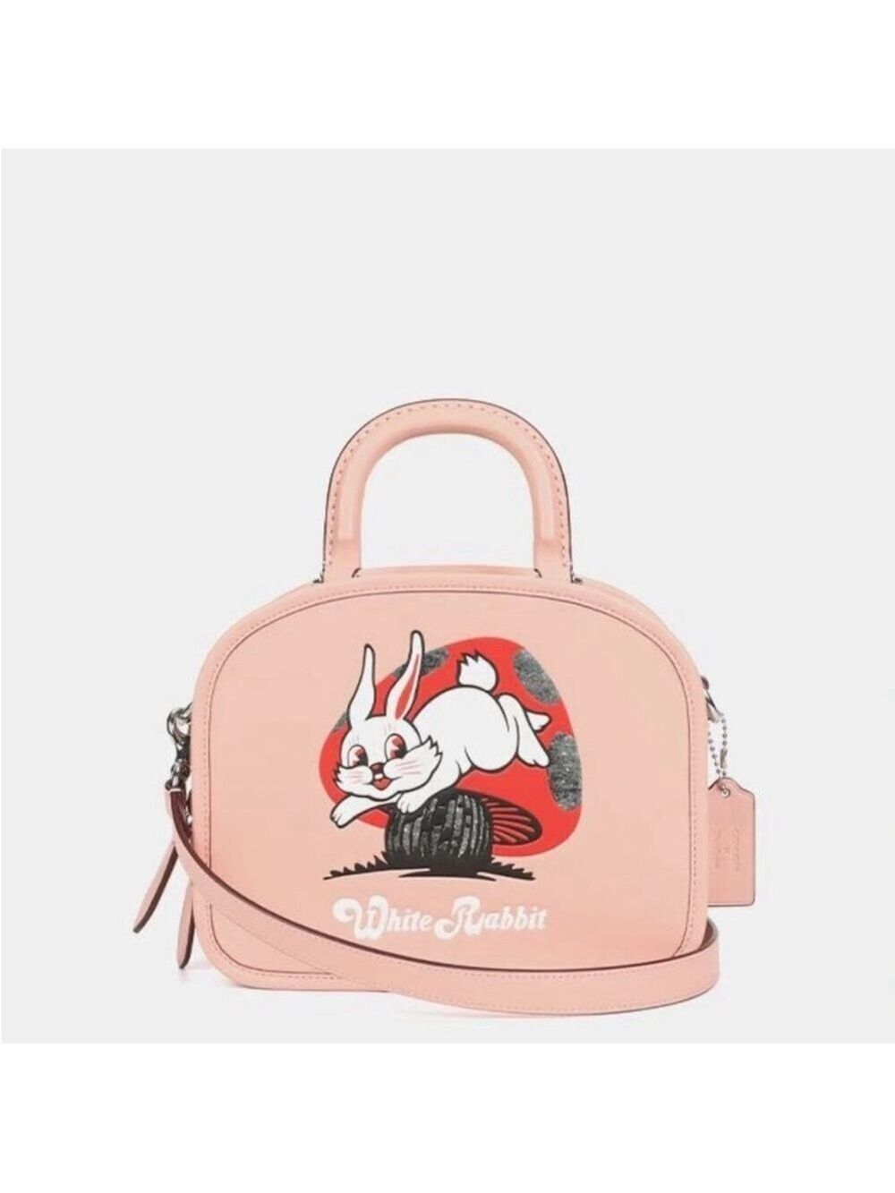 Coach x White Rabbit Pink Lunchbag Leather Handbag Authentic NWT RARE Easter Day